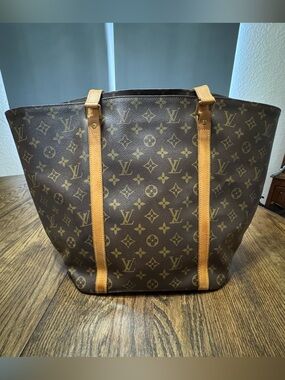 Louis Vuitton Brown Monogram Canvas Tote Bag